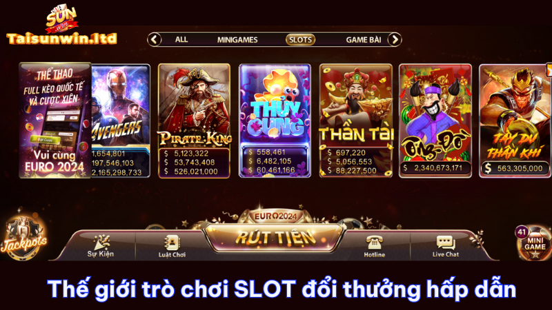 Thế giới trò chơi SLOT Sunwin đổi thưởng hấp dẫn