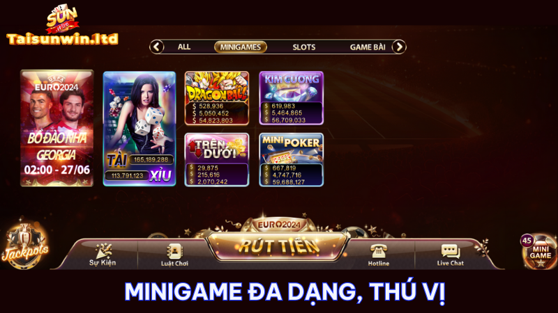 Minigame đa dạng, thú vị trên taisunwin