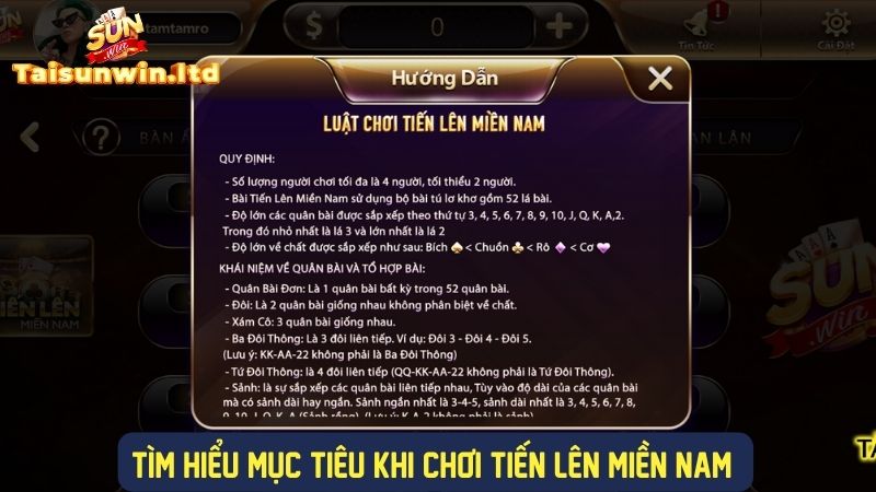 Mục tiêu khi tham gia tiến lên miền nam