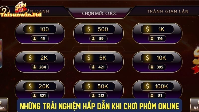 Trải nghiệm hấp dẫn khi chơi phỏm online