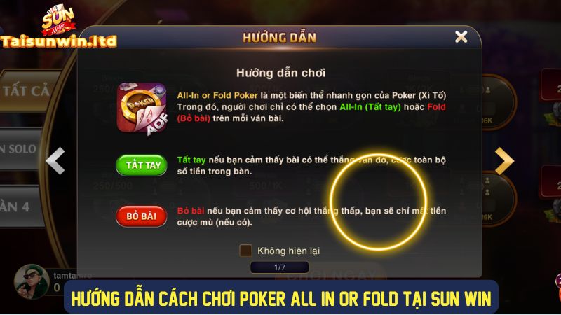 Hướng dẫn cách chơi Poker AOF cơ bản