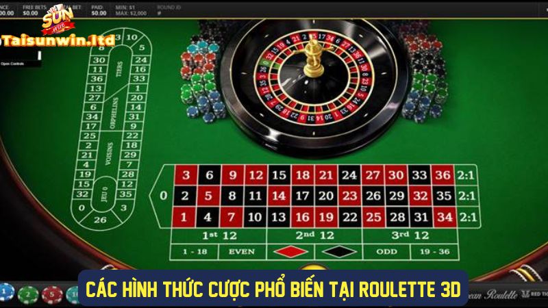 Các loại hình cược Roulette 3D phổ biến hiện nay