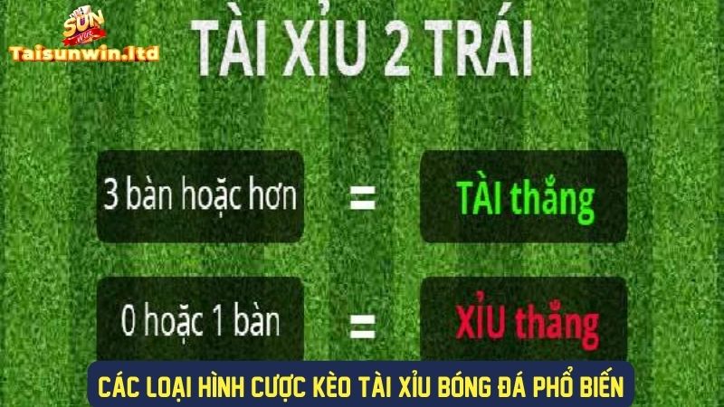 Các loại kèo tài xỉu bóng đá phổ biến