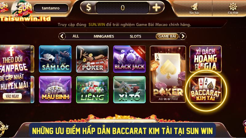 Cơ hội thắng lớn khi chơi Baccarat Kim Tài