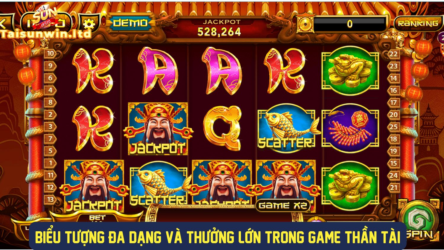 Đa dạng biểu tượng thưởng lớn trong game