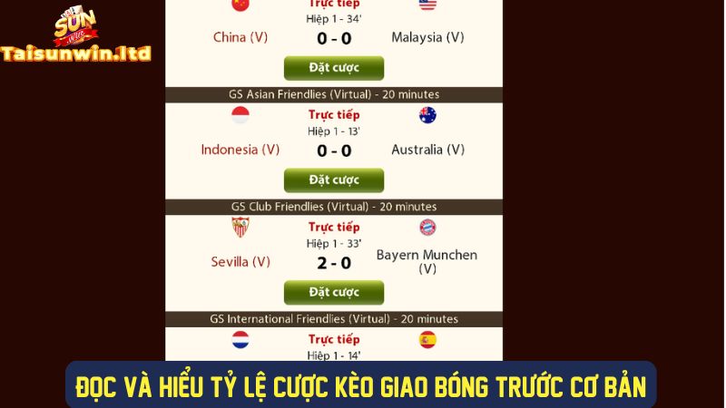 Đọc và hiểu tỷ lệ cược kèo kick off