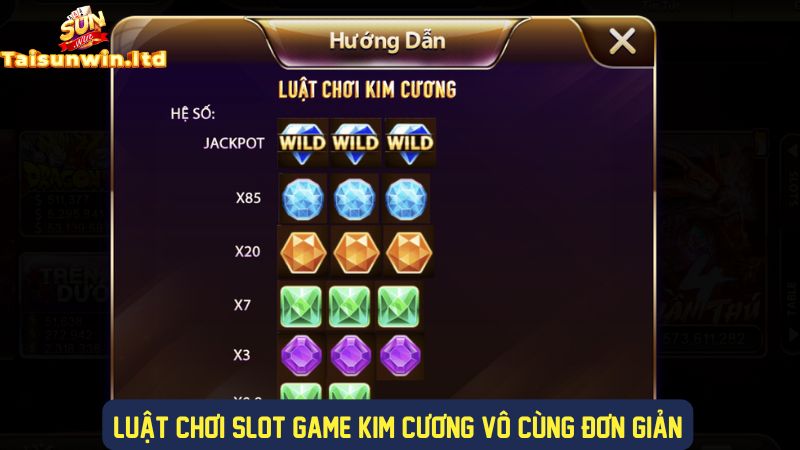 Luật chơi kim cương vô cùng đơn giản