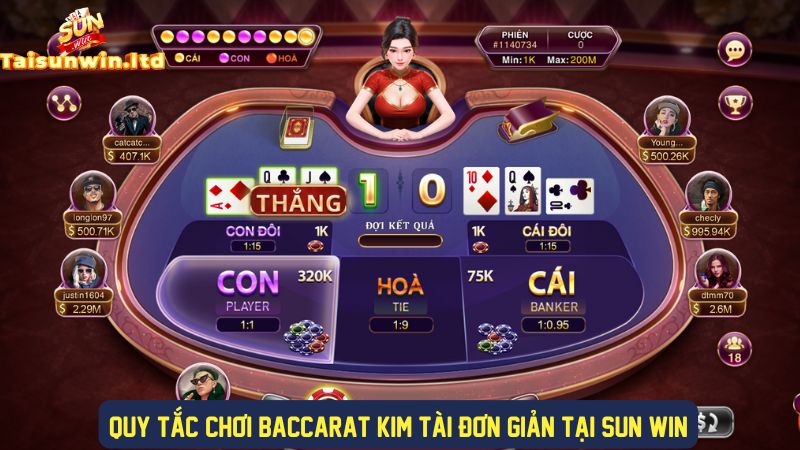 Quy tắc chơi vô cùng đơn giản tại Baccarat Kim Tài