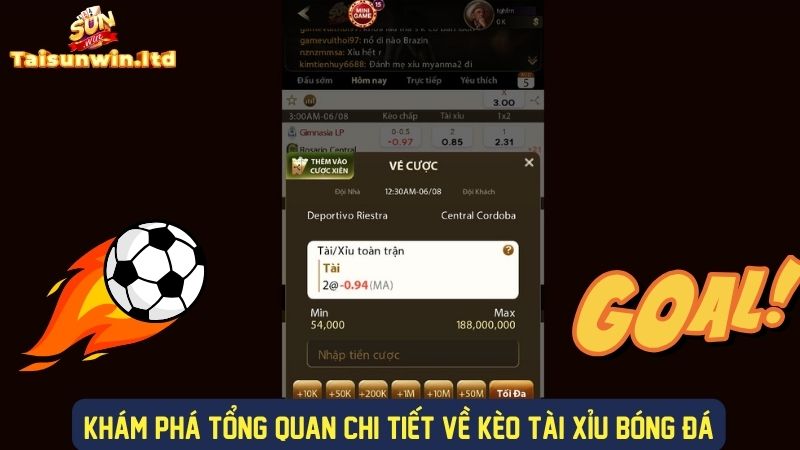 Tìm hiểu về loại kèo tài xỉu bóng đá