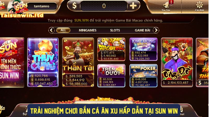 Trải nghiệm chơi bắn cá ăn xu tại cổng game