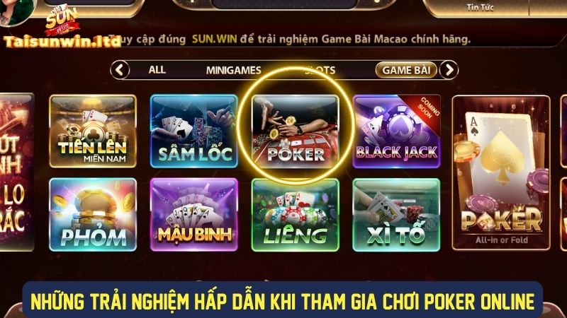 Trải nghiệm chơi Poker online hấp dẫn