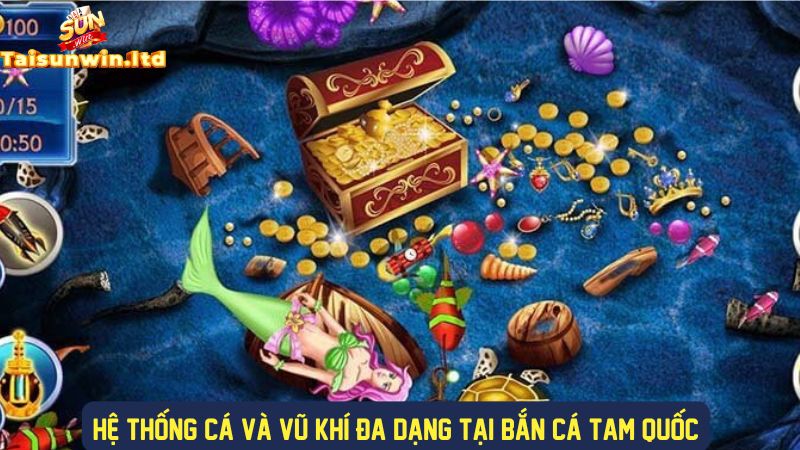 vũ khí đa dạng và hấp dẫn trong game